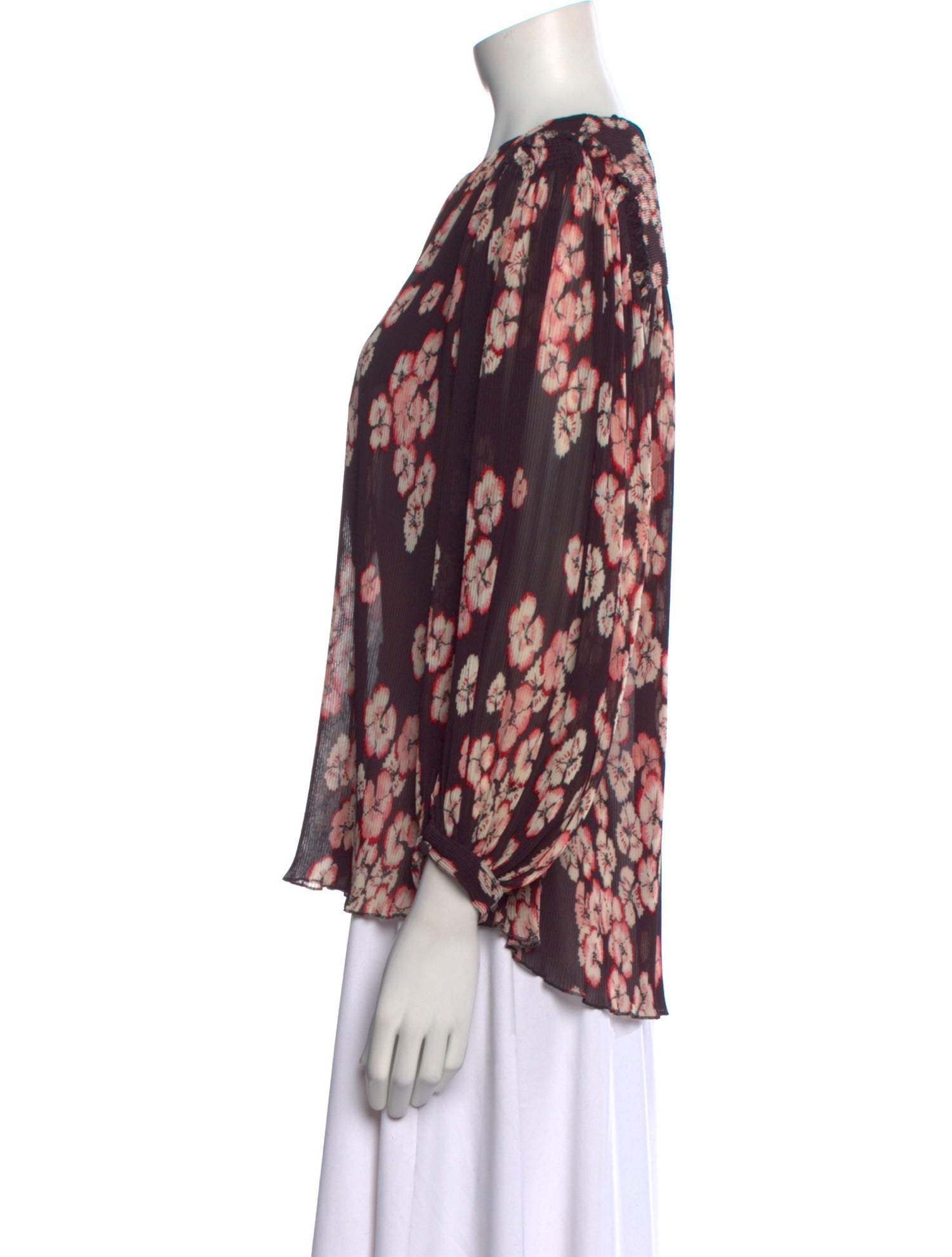 Isabel Marant Floral Print V-Neck Blouse