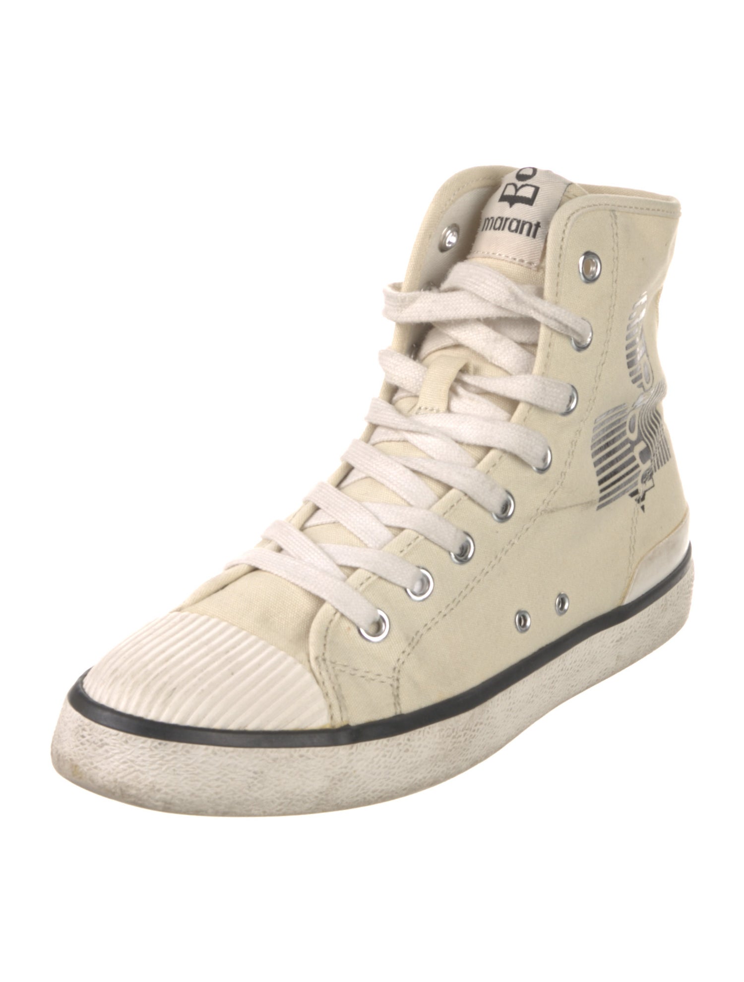 Isabel Marant Canvas Graphic Print Sneakers