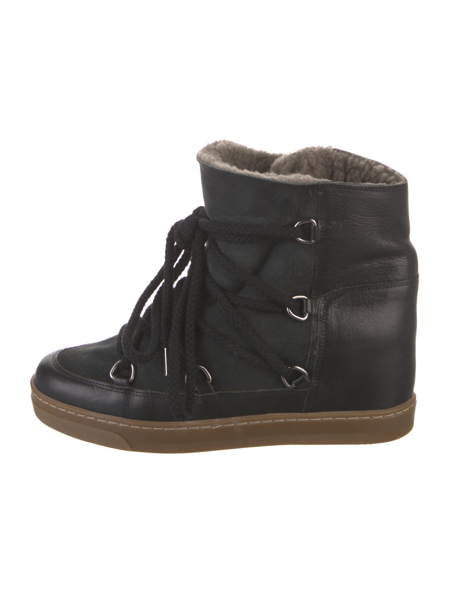 Isabel Marant Leather Lace-Up Boots