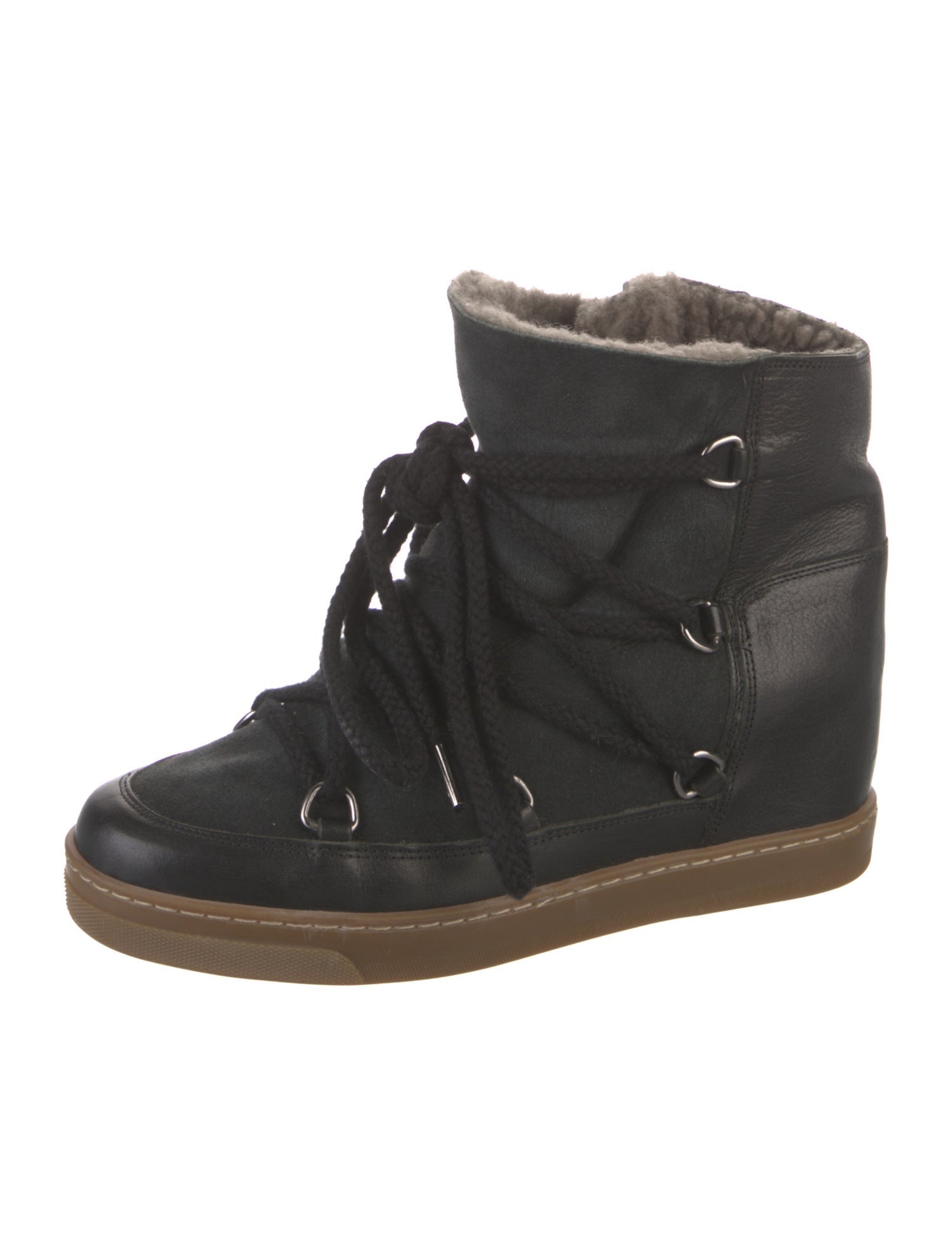 Isabel Marant Leather Lace-Up Boots