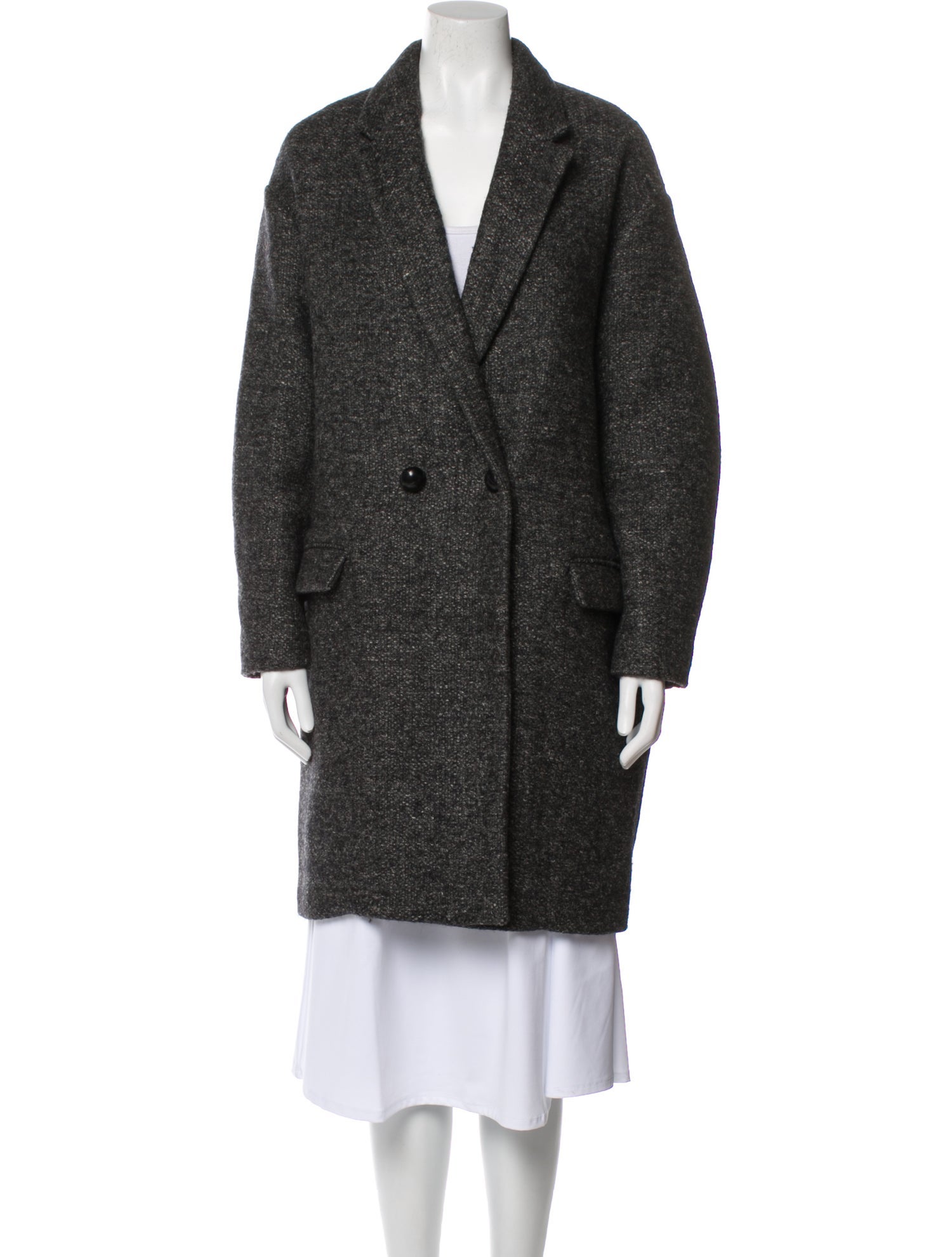 Isabel Marant Wool Faux Fur Coat