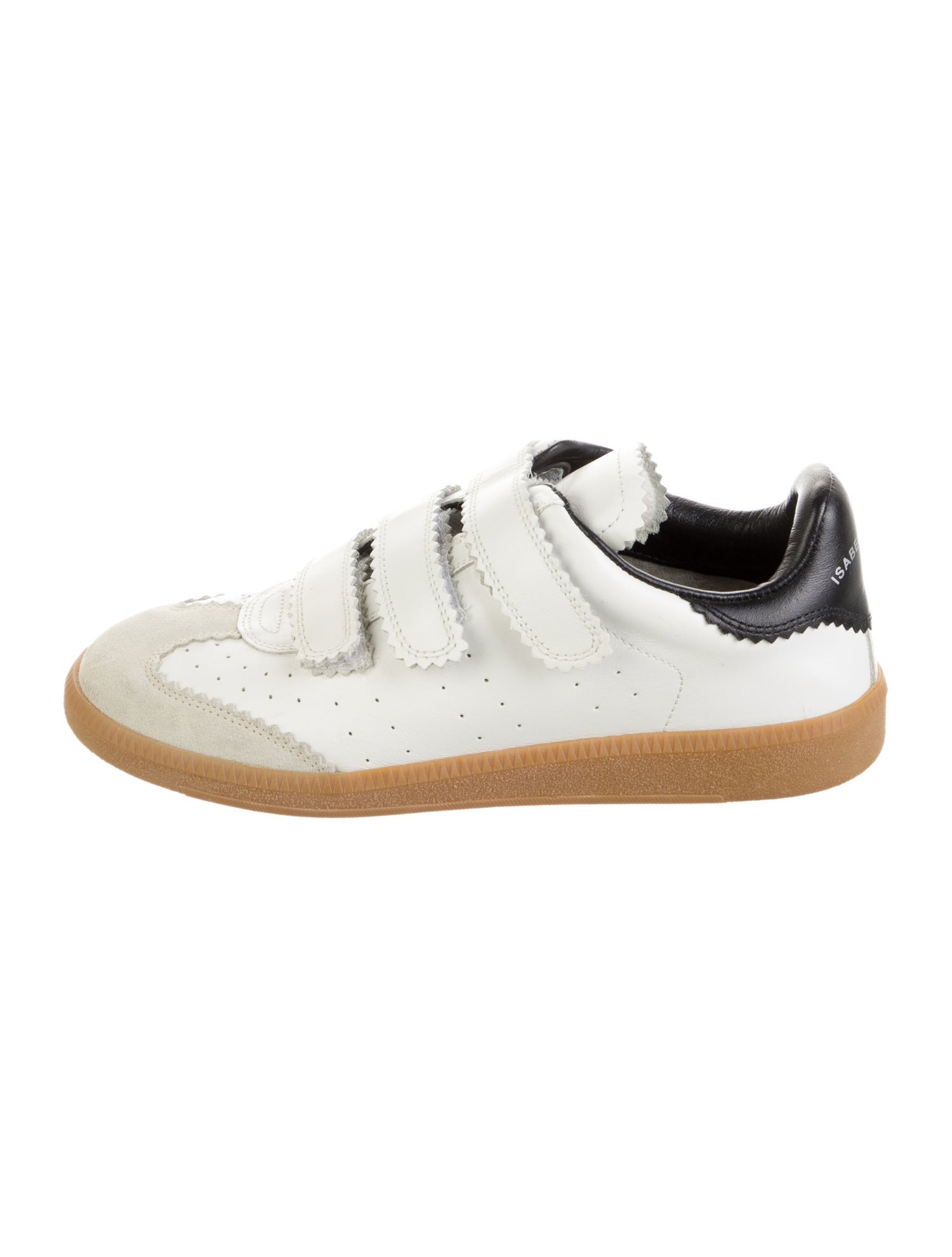 Isabel Marant Leather Colorblock Pattern Sneakers