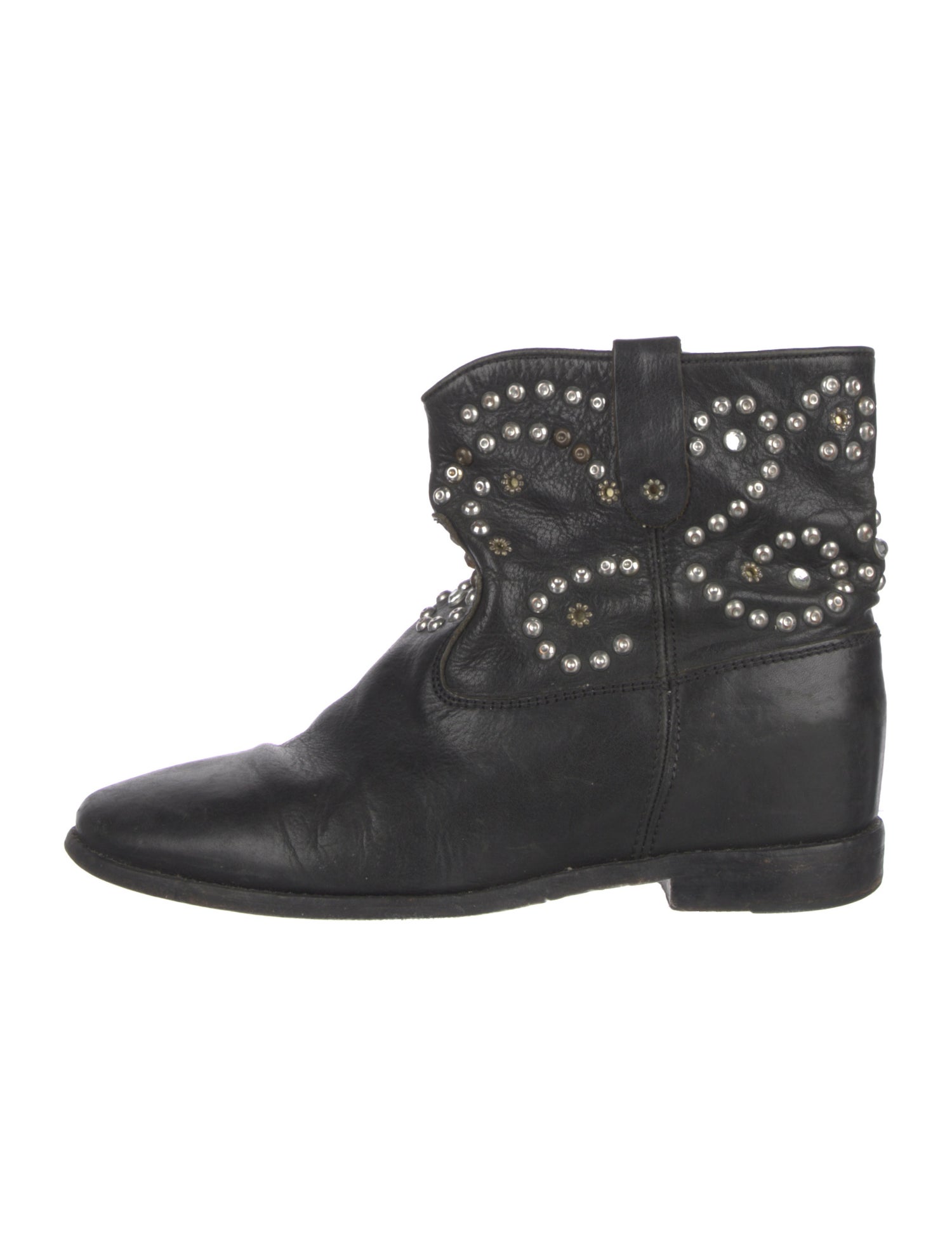 Isabel Marant Leather Studded Accents Boots