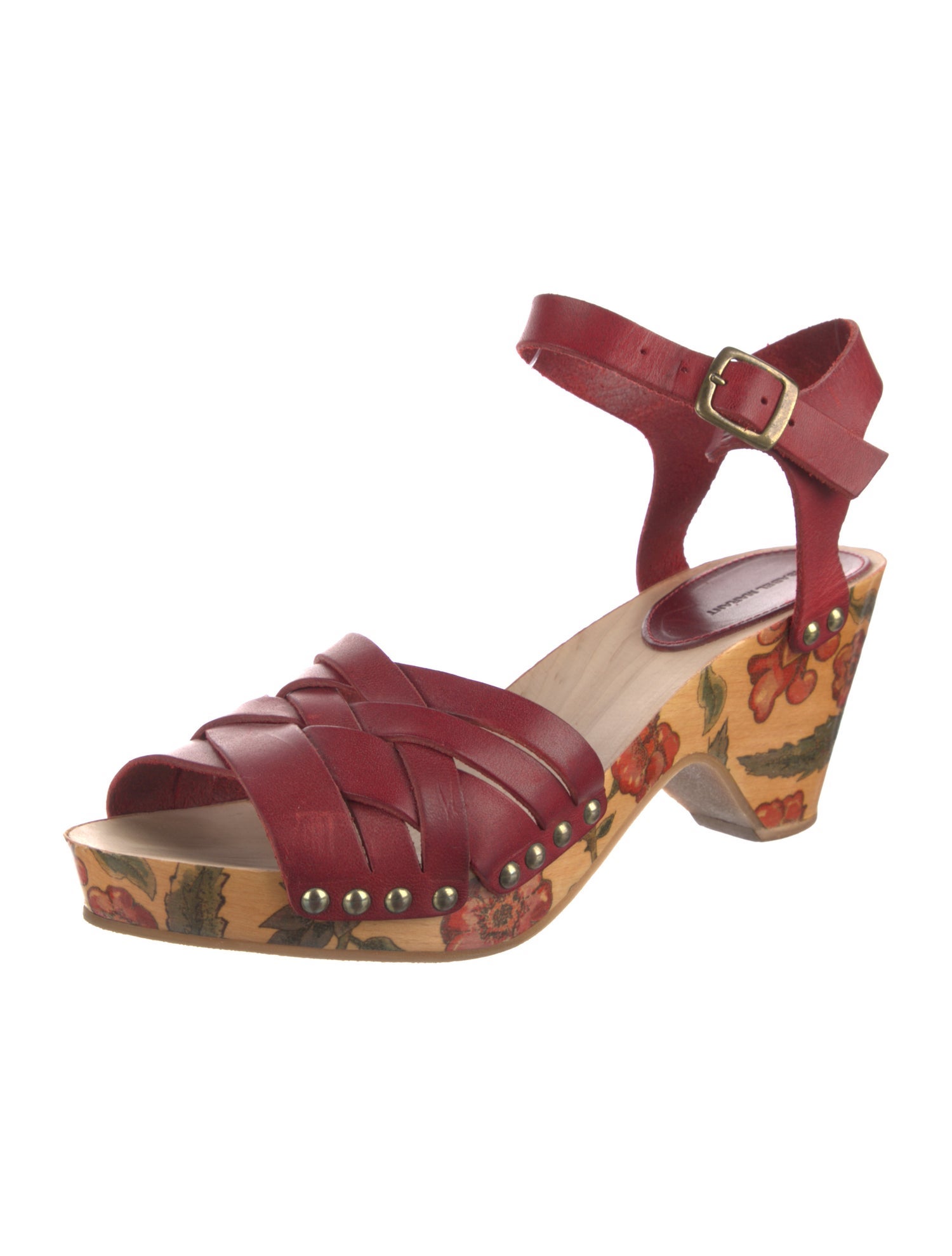 Isabel Marant Leather Floral Print Sandals