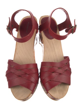 Isabel Marant Leather Floral Print Sandals