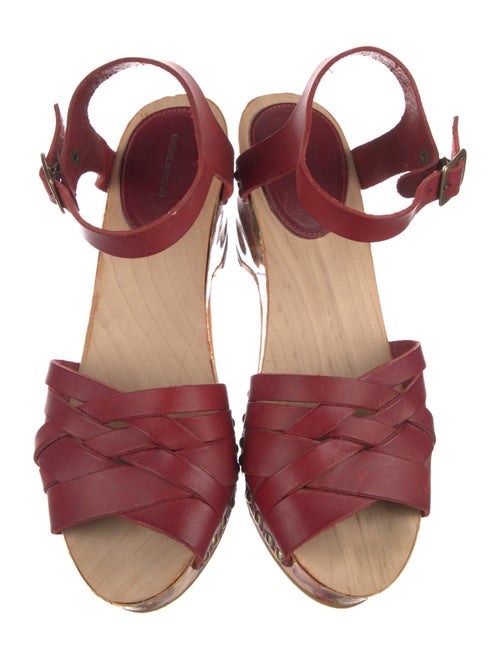 Isabel Marant Leather Floral Print Sandals