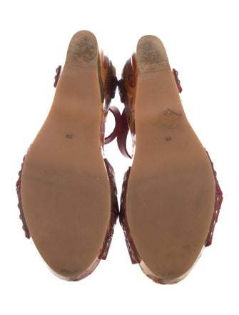 Isabel Marant Leather Floral Print Sandals