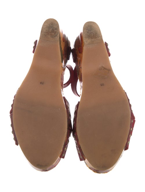 Isabel Marant Leather Floral Print Sandals