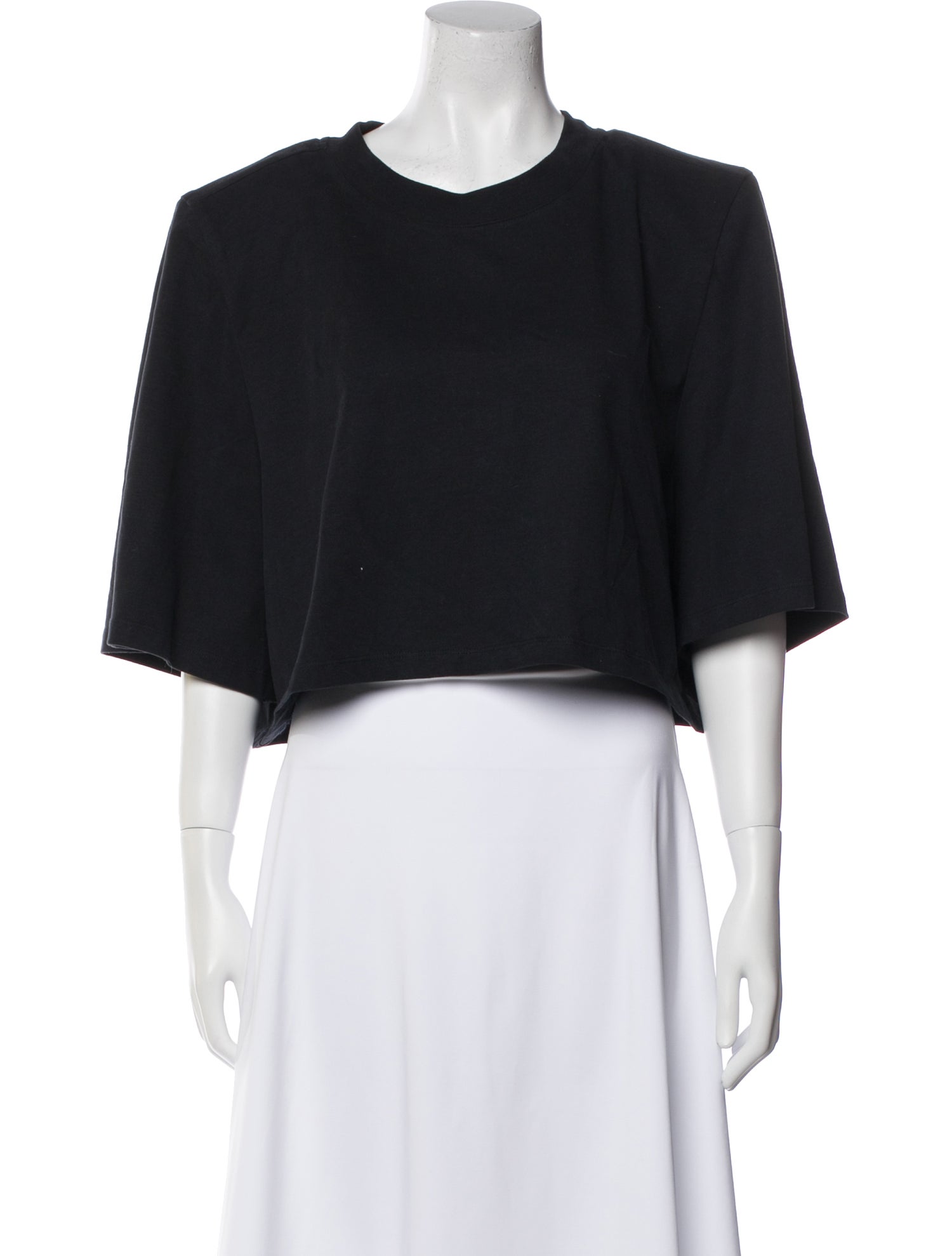 Isabel Marant Crew Neck Short Sleeve Crop Top