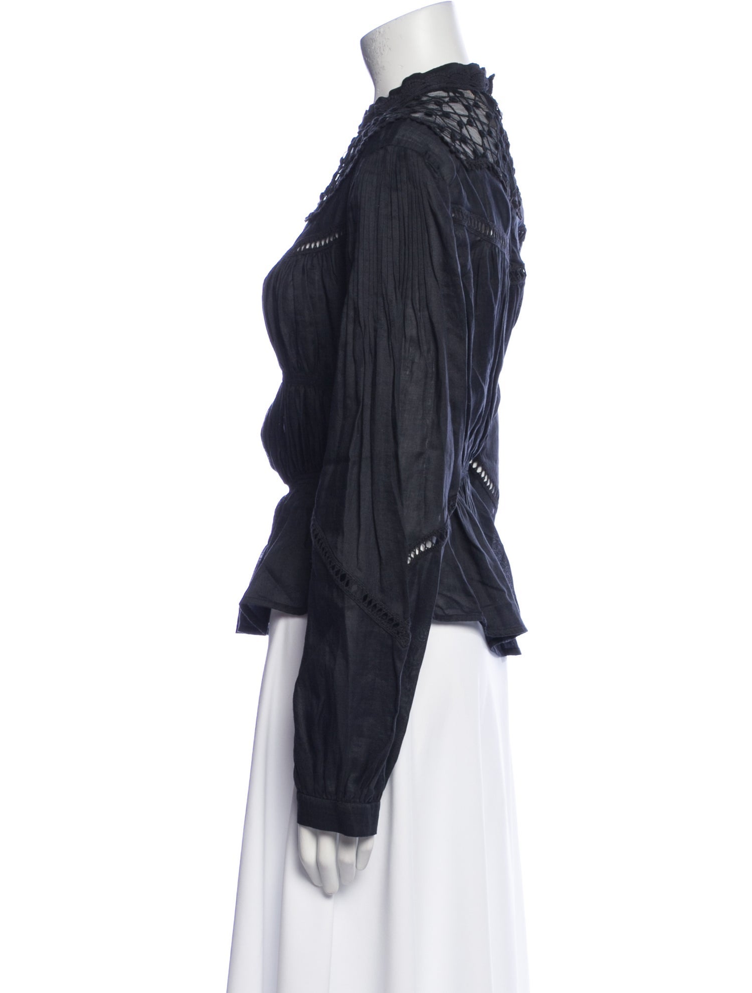 Isabel Marant Mock Neck Long Sleeve Blouse