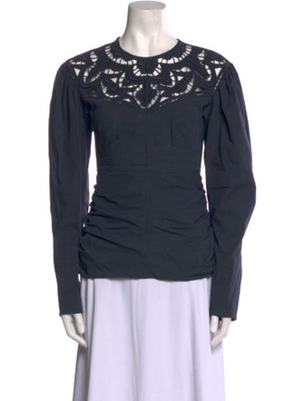 Isabel Marant Crew Neck Long Sleeve Top