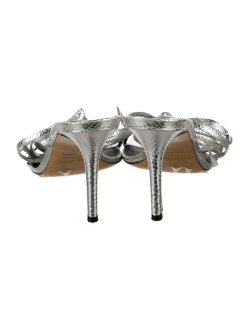 Isabel Marant Embossed Leather Bow Accents Sandals