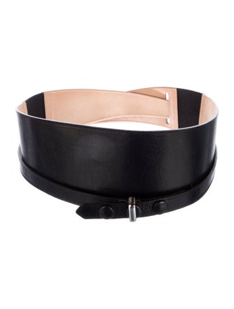 Isabel Marant Wide Embossed Leather Waist Belt