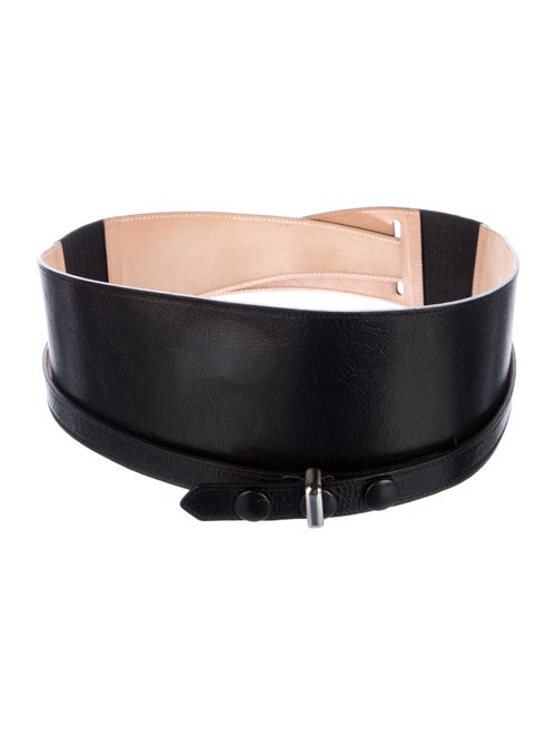 Isabel Marant Wide Embossed Leather Waist Belt