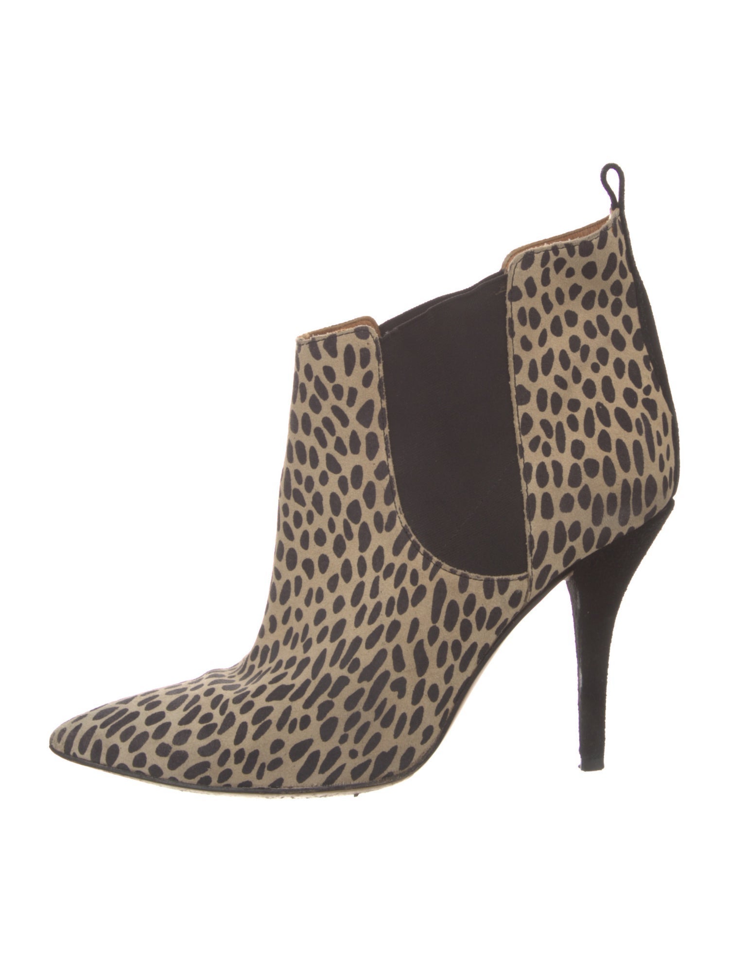 Isabel Marant Suede Animal Print Chelsea Boots