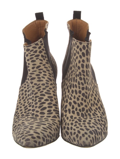 Isabel Marant Suede Animal Print Chelsea Boots