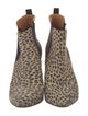 Isabel Marant Suede Animal Print Chelsea Boots