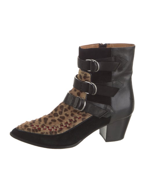 Isabel Marant Leather Animal Print Boots