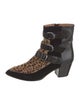 Isabel Marant Leather Animal Print Boots