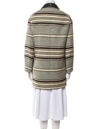 Isabel Marant Virgin Wool Striped Trench Coat