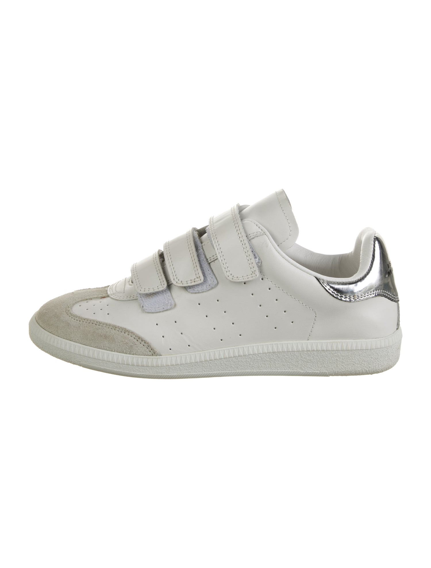 Isabel Marant Leather Colorblock Pattern Sneakers