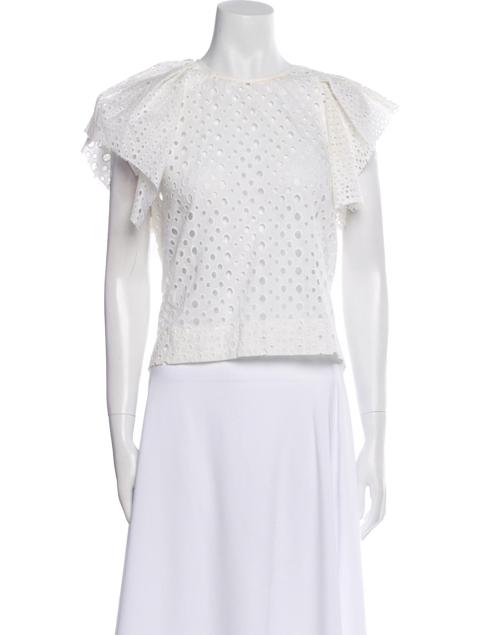 Isabel Marant Crew Neck Short Sleeve Crop Top