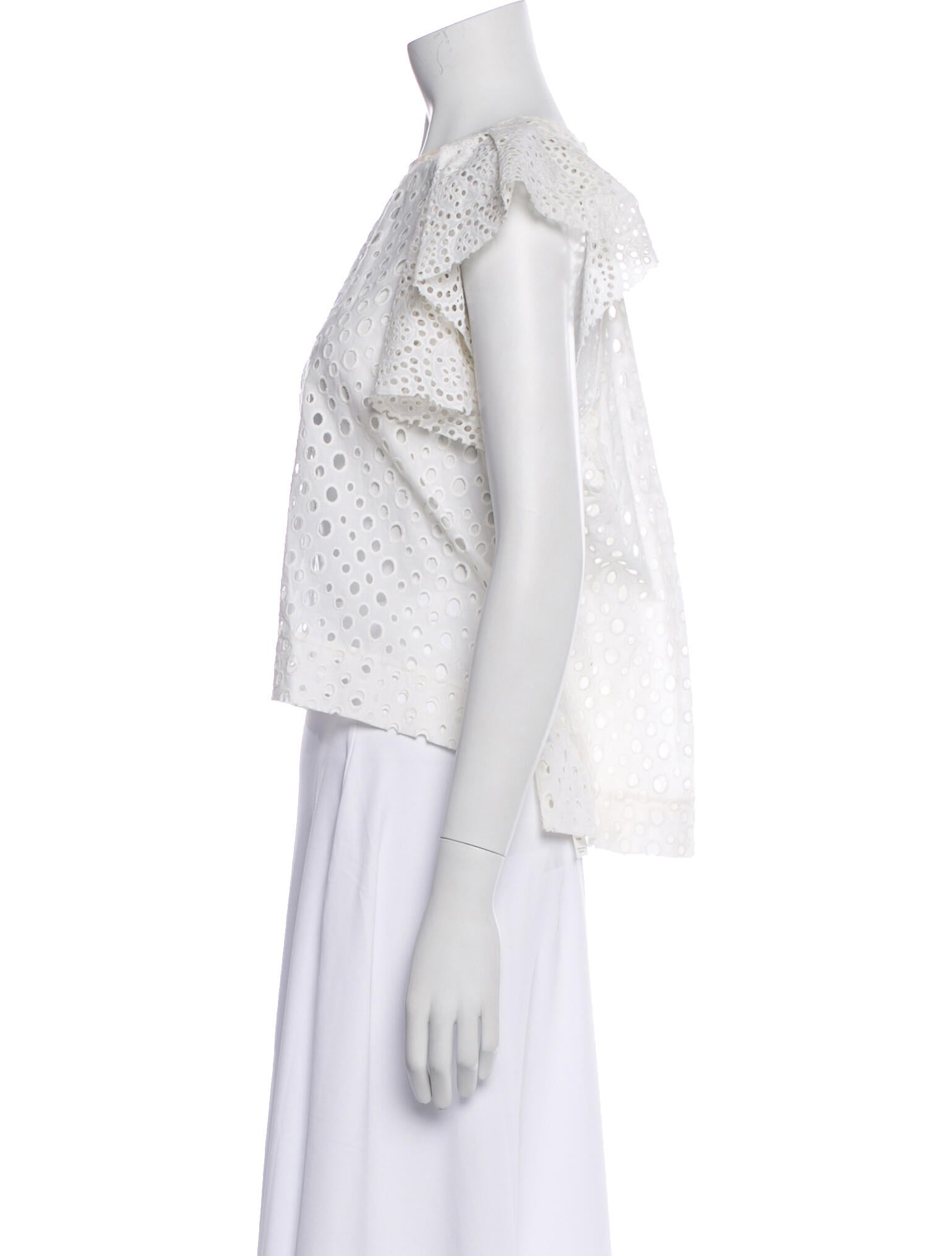 Isabel Marant Crew Neck Short Sleeve Crop Top