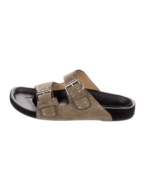 Isabel Marant Suede Studded Accents Slides