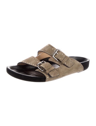 Isabel Marant Suede Studded Accents Slides