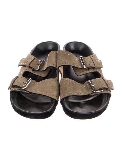 Isabel Marant Suede Studded Accents Slides