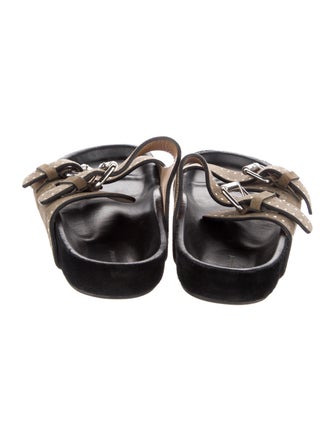 Isabel Marant Suede Studded Accents Slides