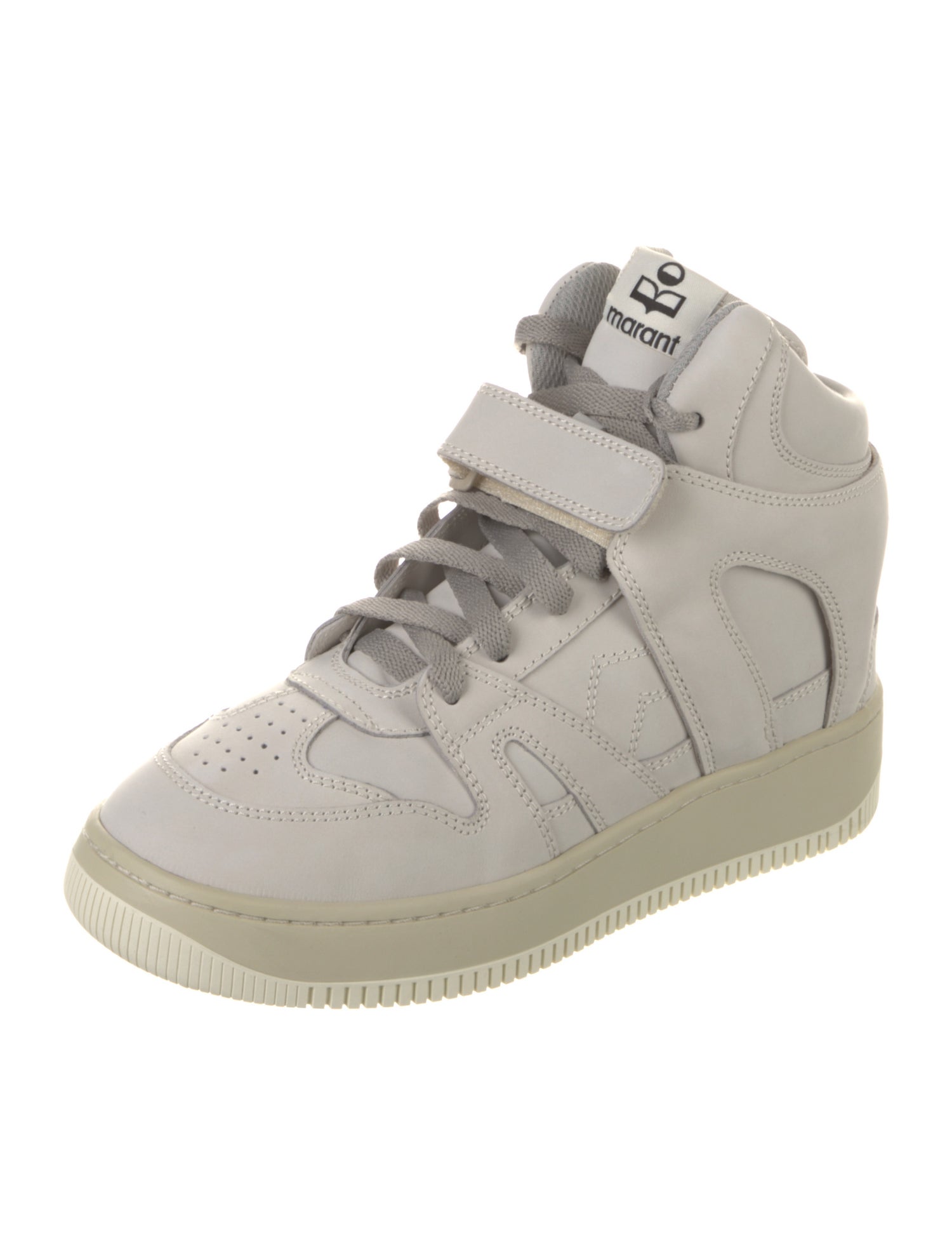 Isabel Marant Leather Wedge Sneakers