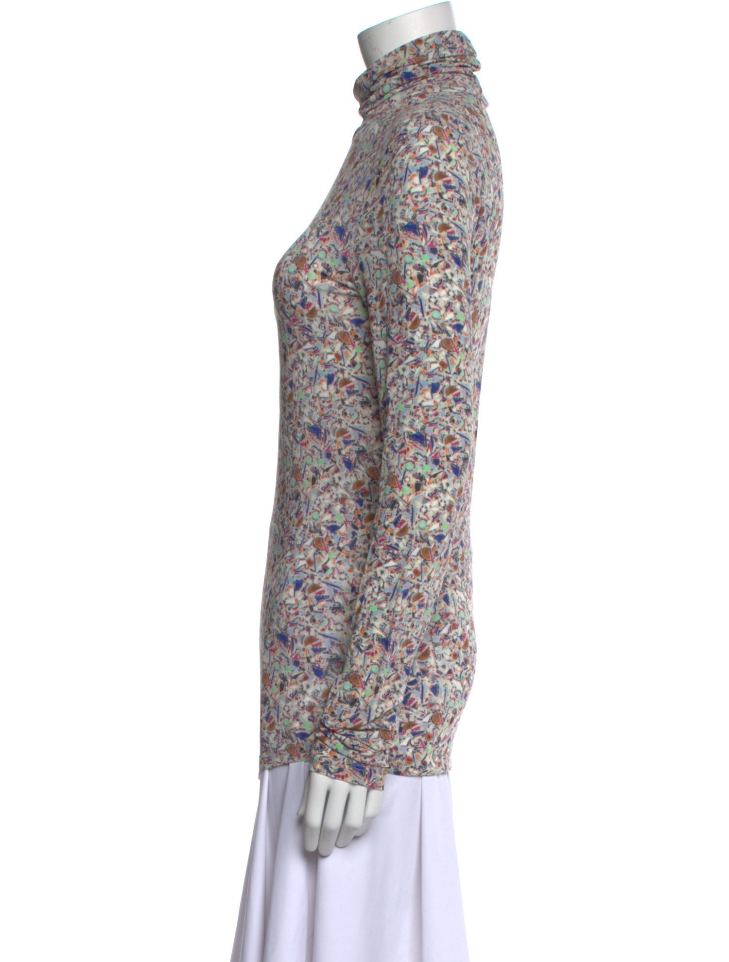 Isabel Marant Floral Print Mock Neck Blouse