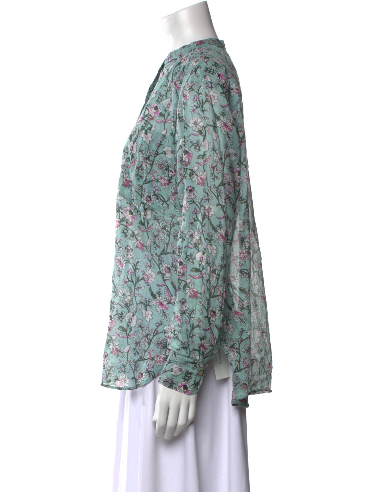 Isabel Marant Floral Print Mock Neck Blouse