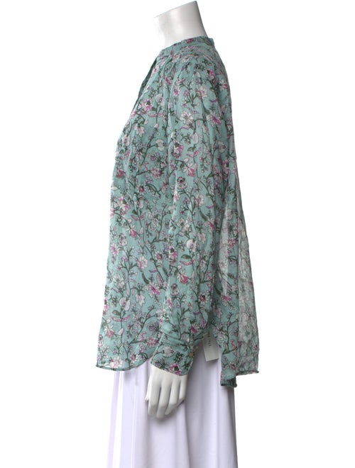 Isabel Marant Floral Print Mock Neck Blouse