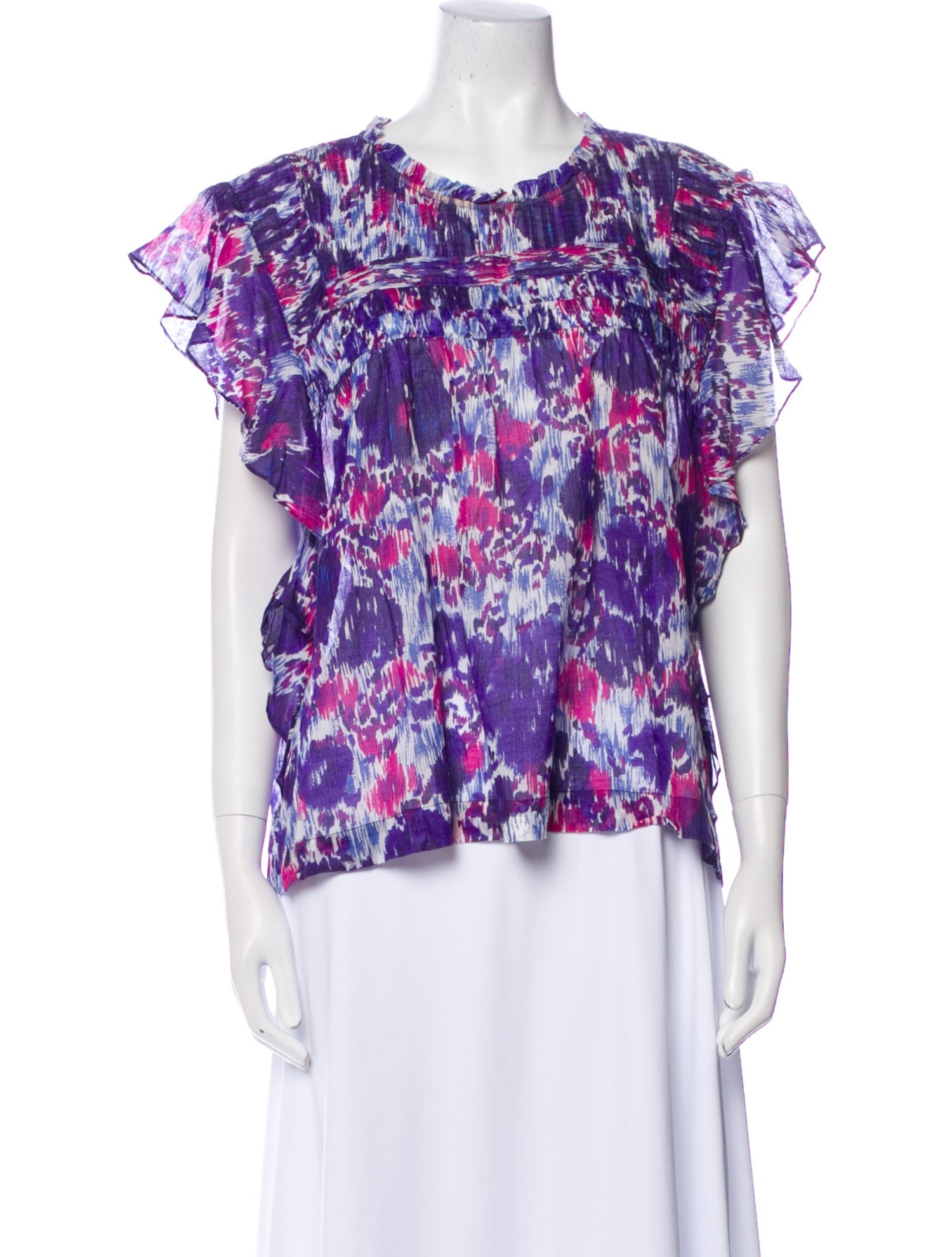 Isabel Marant Floral Print Crew Neck Blouse