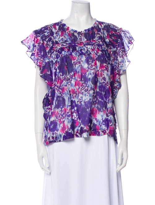 Isabel Marant Floral Print Crew Neck Blouse