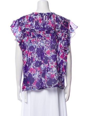 Isabel Marant Floral Print Crew Neck Blouse
