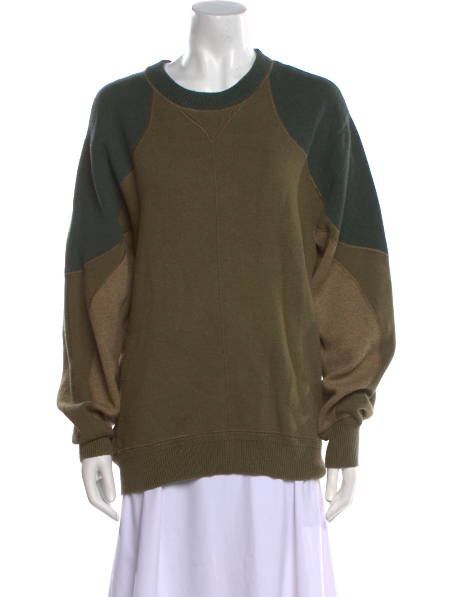 Isabel Marant Colorblock Pattern Crew Neck Sweater