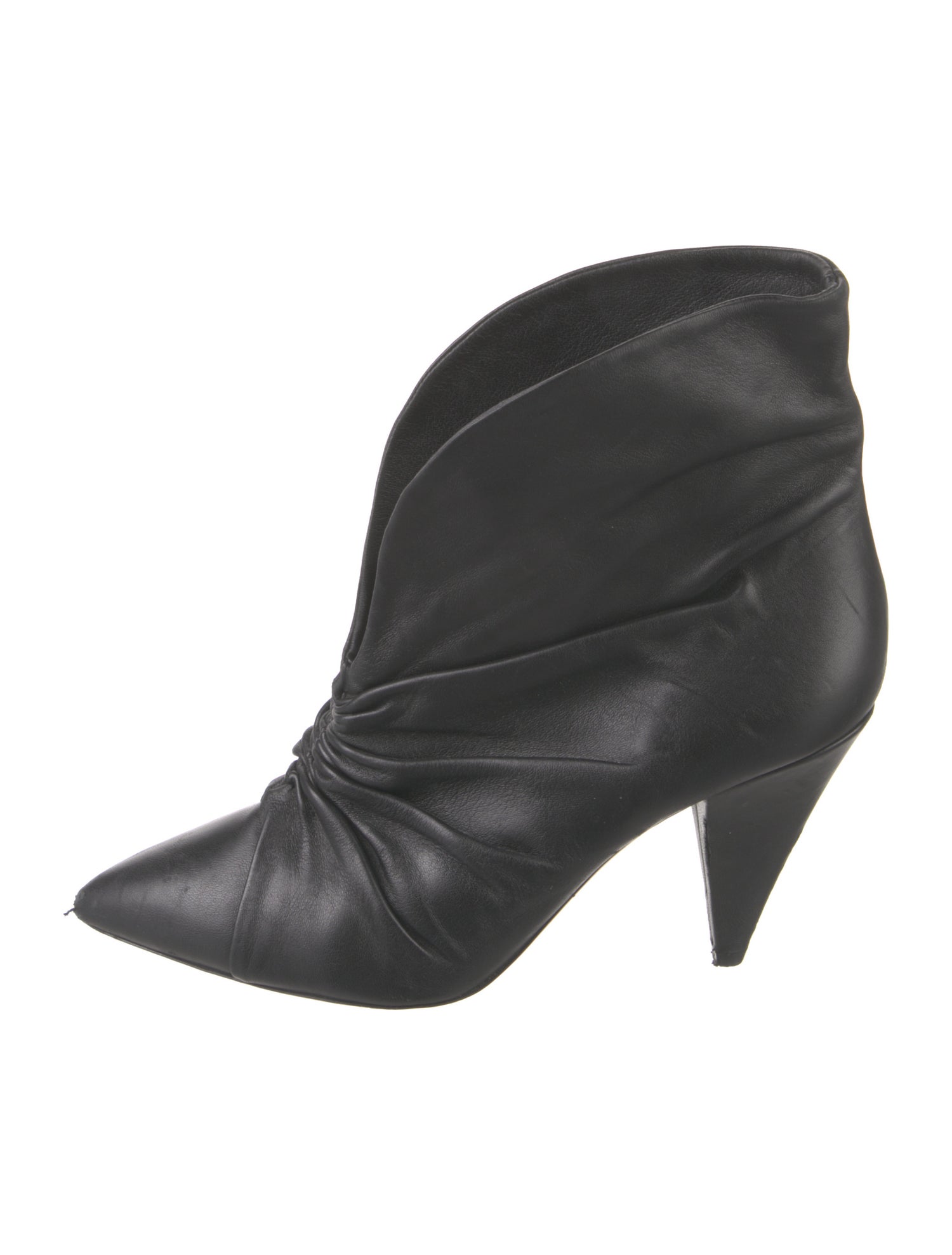 Isabel Marant Leather Pleated Accents Western Boots