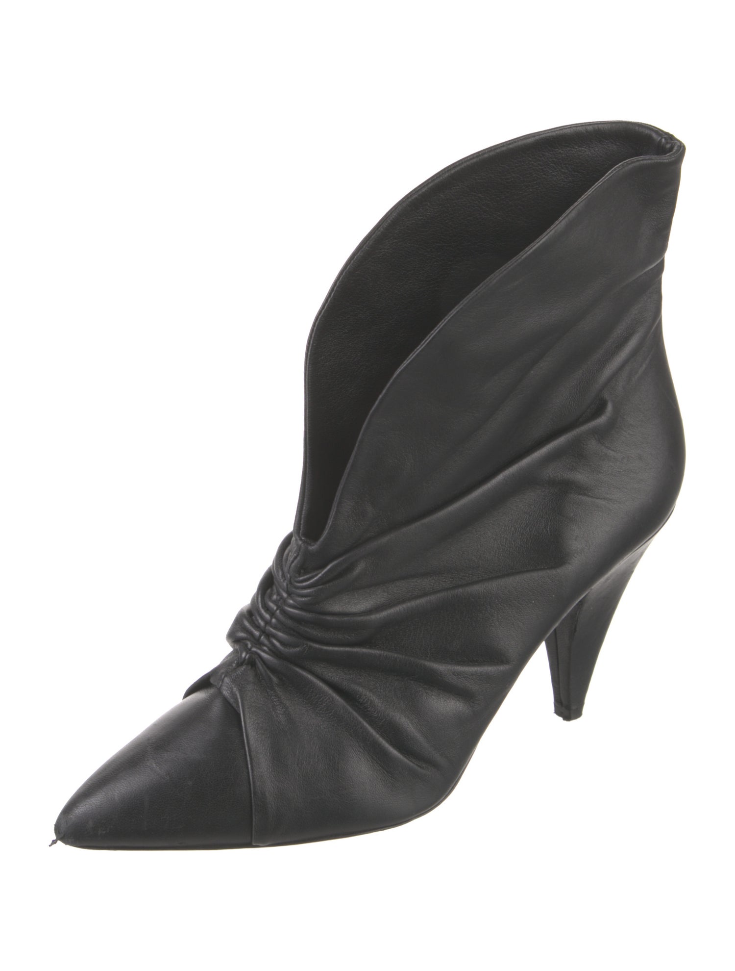 Isabel Marant Leather Pleated Accents Western Boots