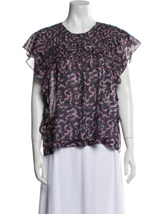 Isabel Marant Printed Crew Neck Blouse