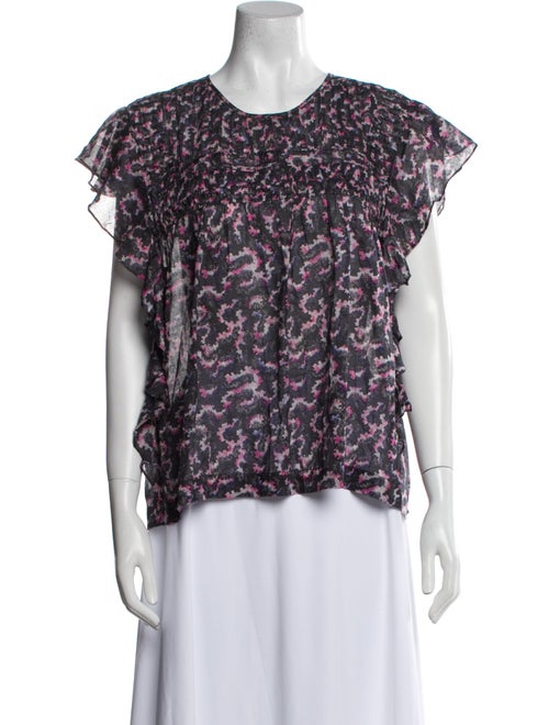 Isabel Marant Printed Crew Neck Blouse
