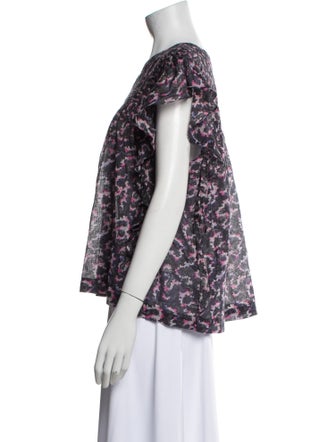 Isabel Marant Printed Crew Neck Blouse