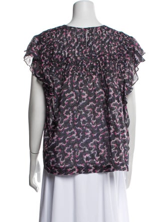 Isabel Marant Printed Crew Neck Blouse