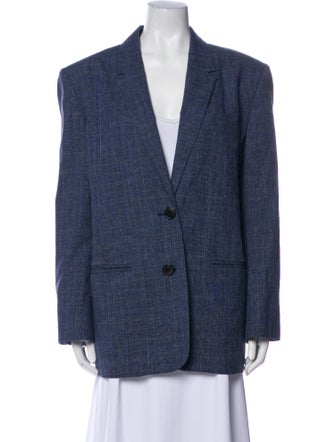 Étoile Isabel Marant Virgin Wool Plaid Print Blazer