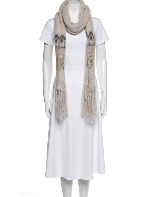 Isabel Marant Checkered Print Wool Scarf