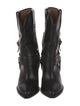 Isabel Marant Leather Studded Accents Moto Boots