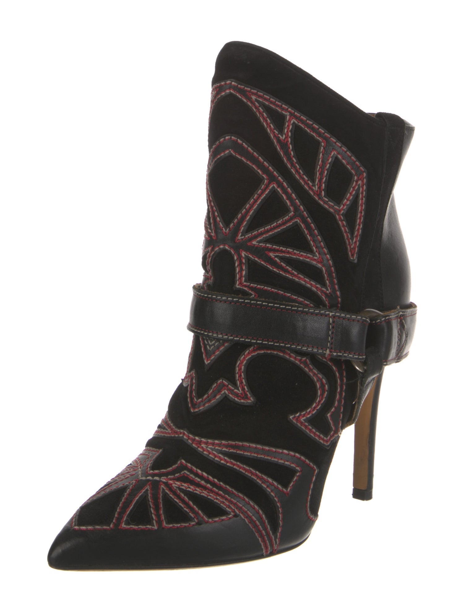 Isabel Marant Suede Printed Moto Boots