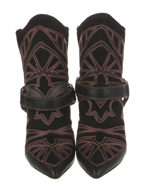 Isabel Marant Suede Printed Moto Boots